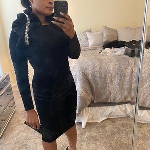 Black Velvet Tall Collar Gothic Victorian Bolero With Crystal Bling